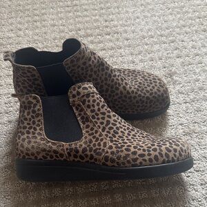 Leopard Print Ankle Boots